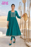 Kavya - Plain Vetican Fabric - Umbrella Cut - Beautiful Neck Embroidery Tops - KPT07