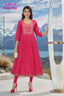 Kavya - Plain Vetican Fabric - Umbrella Cut - Beautiful Neck Embroidery Tops - KPT08