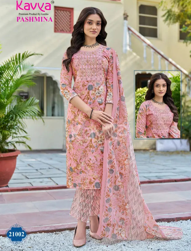 Kavya Brand- Pashmina - Readymade Cotton Salwar Suit with Lining - KP21002 Main image