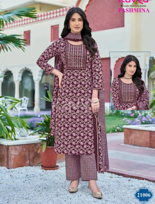 Kavya Brand- Pashmina - Readymade Cotton Salwar Suit with Lining - KP21006 Main image