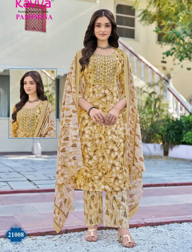Kavya Brand- Pashmina - Readymade Cotton Salwar Suit with Lining - KP21008