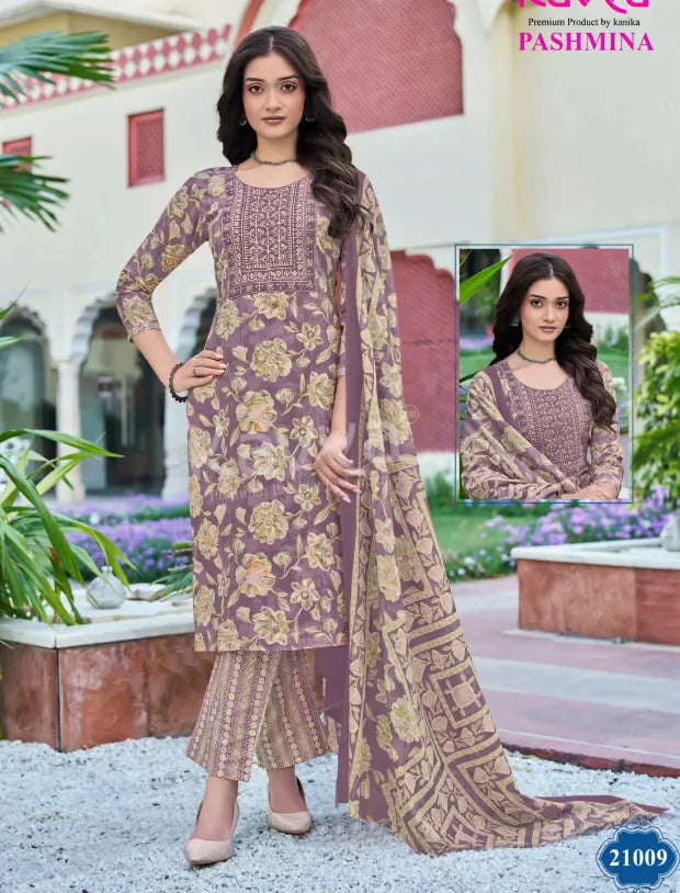 Kavya Brand- Pashmina - Readymade Cotton Salwar Suit with Lining - KP21009 Main image