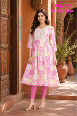 Kavya Jyothika Umberlla Tops with Embroidery Work -  KJ29