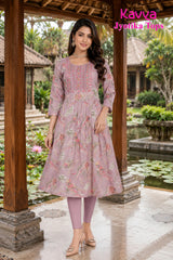 Kavya Jyothika Umberlla Tops with Embroidery Work -  KJ37