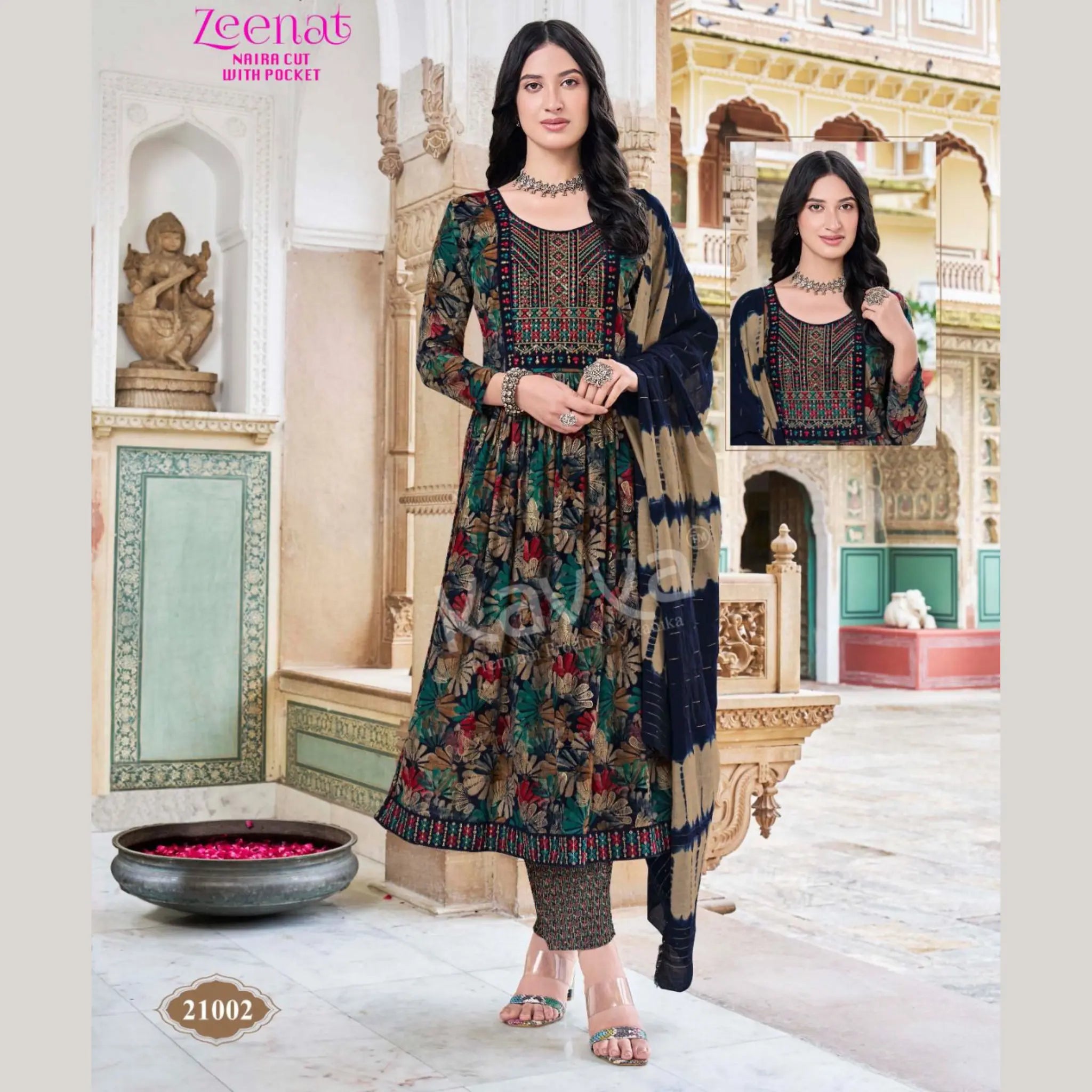 Kavya Zeenat Vol 21 - Naira Cut Readymade Salwar Suit - Z21002