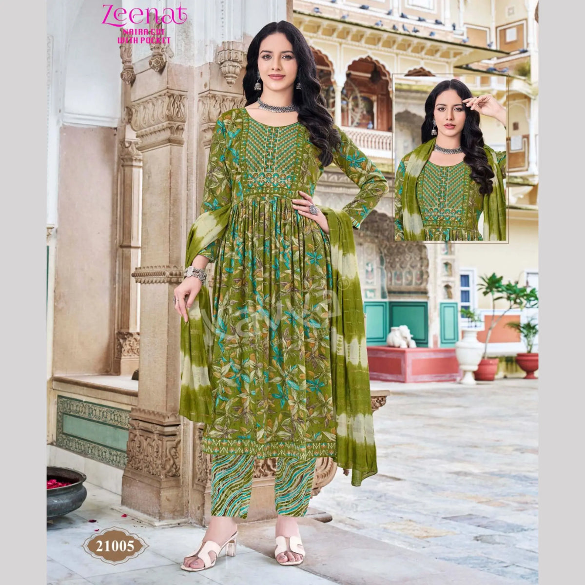 Kavya Zeenat Vol 21 - Naira Cut Readymade Salwar Suit - Z21005 Main image
