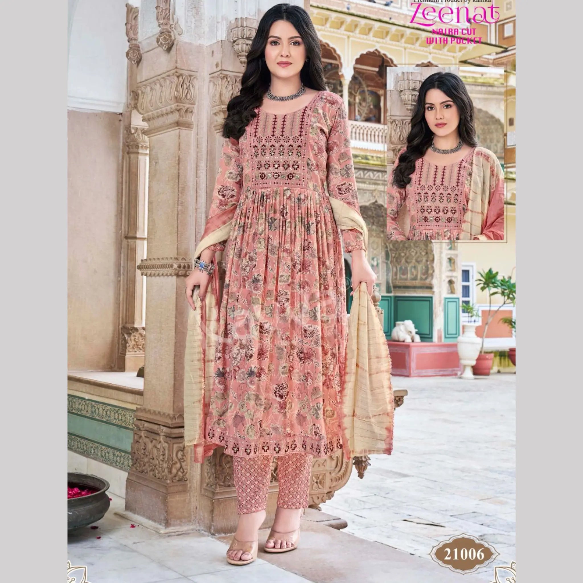 Kavya Zeenat Vol 21 - Naira Cut Readymade Salwar Suit - Z21006 Main image