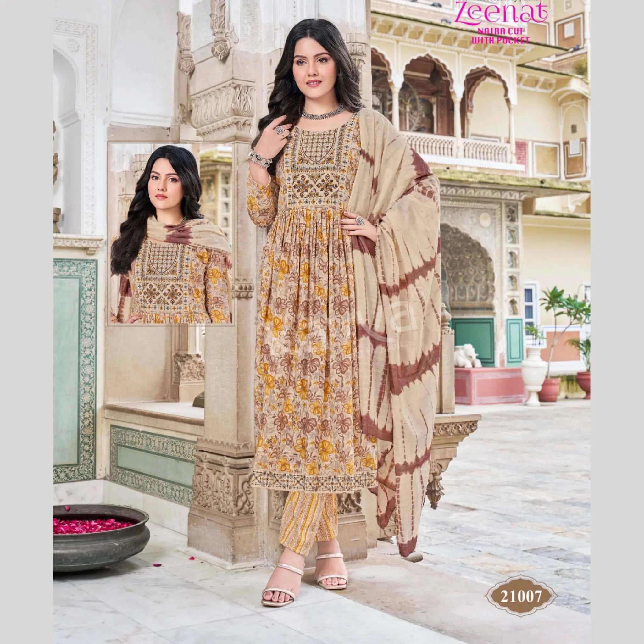 Kavya Zeenat Vol 21 - Naira Cut Readymade Salwar Suit - Z21007
