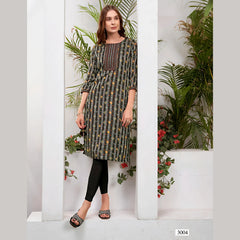 Liva Certified  Rayon kurti with Embroidery Work - MZ3004