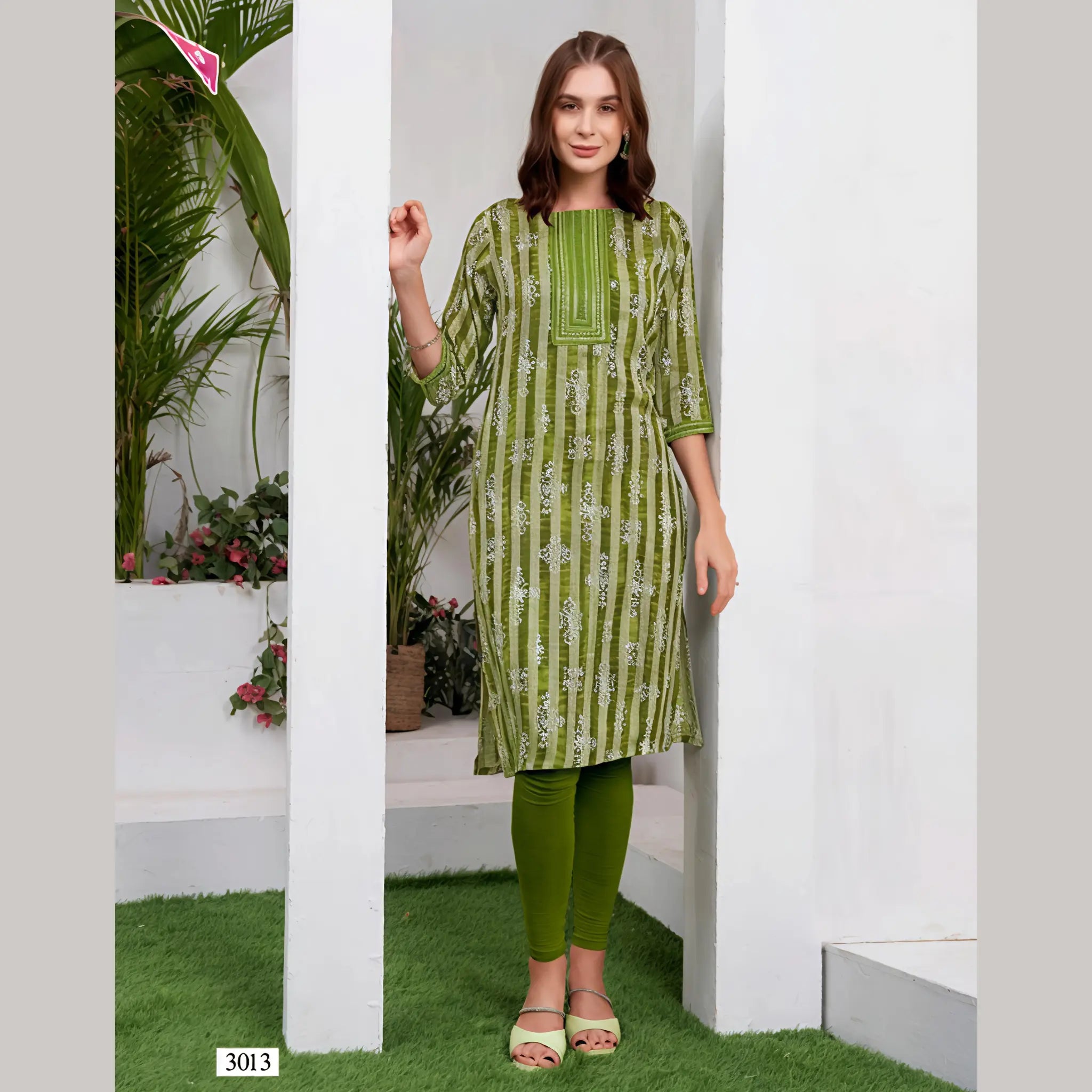 Liva Certified  Rayon kurti with Embroidery Work - MZ3013 Main image