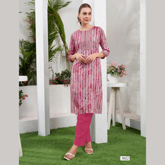 Liva Certified  Rayon kurti with Embroidery Work - MZ3022