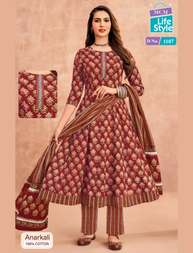 MCM Cotton Anarkali Readymade Salwar Suit with Dupatta Main image