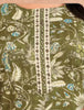 MCM Olive Green Cotton Anarkali Readymade Salwar Suit Set
