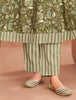 MCM Olive Green Cotton Anarkali Readymade Salwar Suit Set