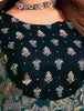 MCM Navy Blue Floral Cotton Anarkali Readymade Salwar Suit Set