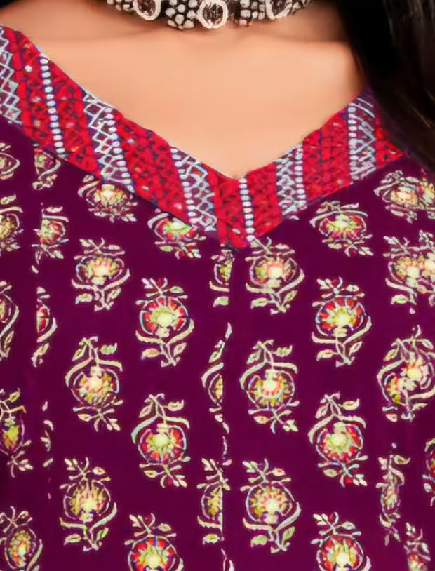 MCM Anarkali Cotton Readymade Salwar Suit Set - MCM1116 Secondary image