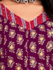 MCM Purple Cotton Anarkali Readymade Salwar Suit Set