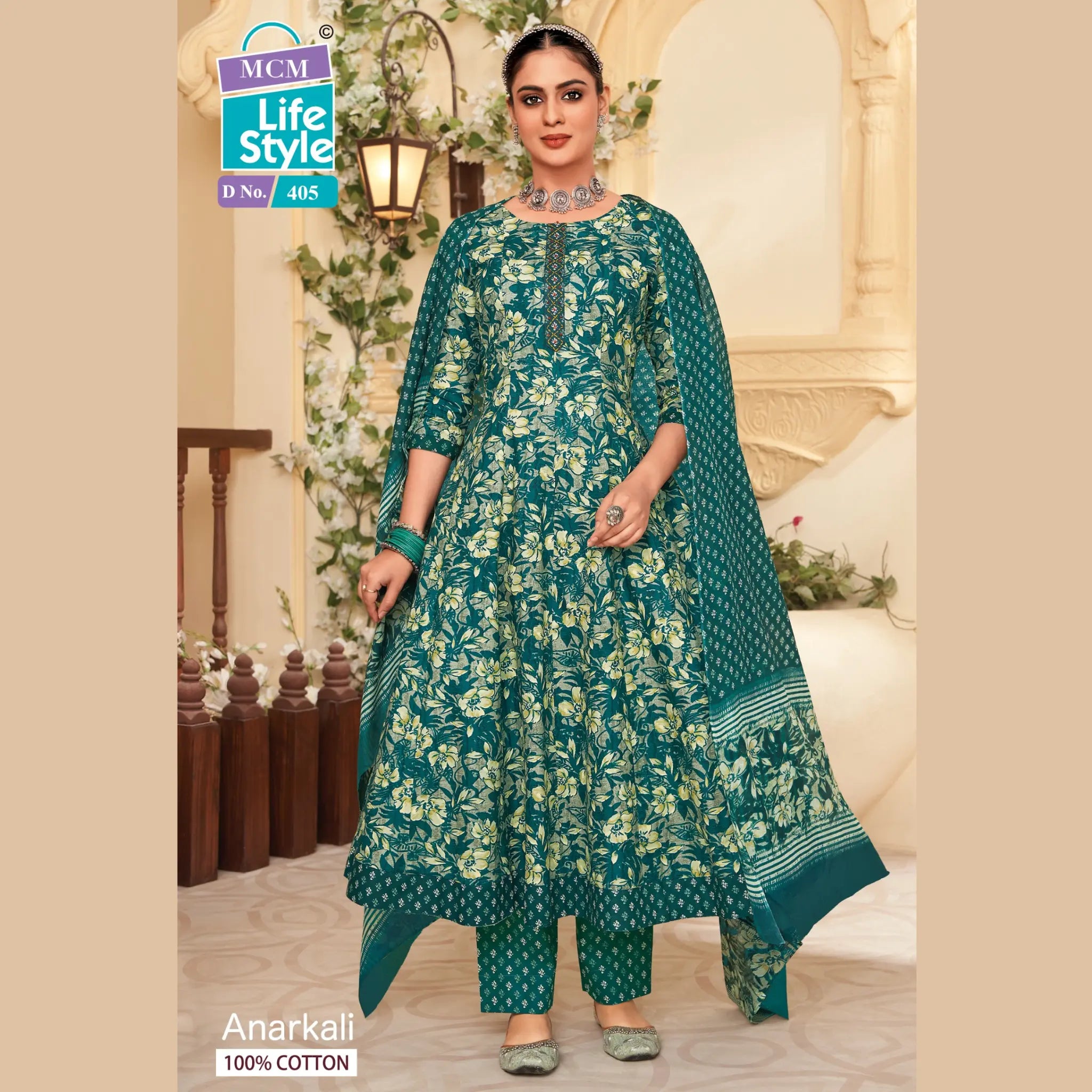 MCM Anarkali Pure Cotton Readymade Salwar 405 Main image