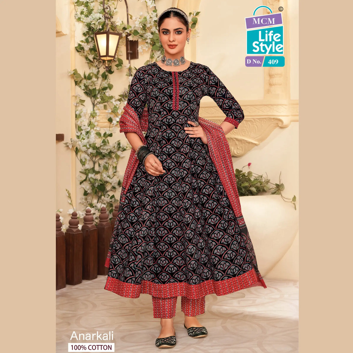 MCM Anarkali Pure Cotton Readymade Salwar 409 Main image
