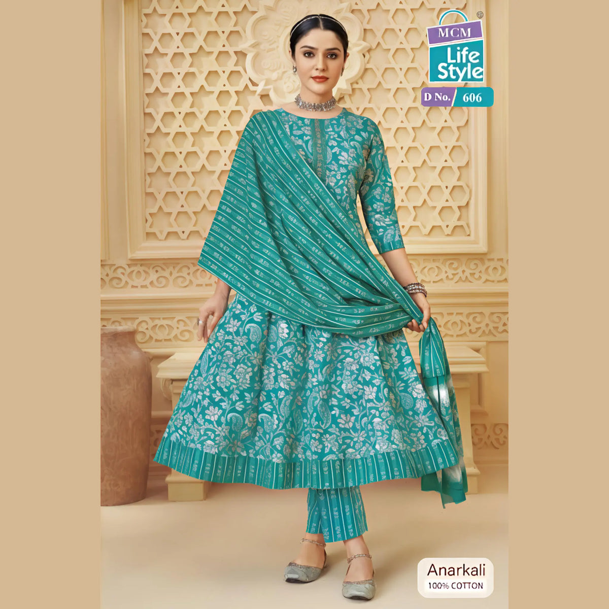 MCM Anarkali Readymade Salwar Suit Set MCM606 Main image