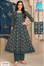 MCM Life Style 1306 100% Cotton Printed Anarkali Salwar Suit – Teal Blue | Bavis Clothing