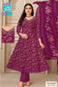 MCM Life Style 1312 Cotton Floral Print Anarkali Suit – Magenta | Bavis Clothing