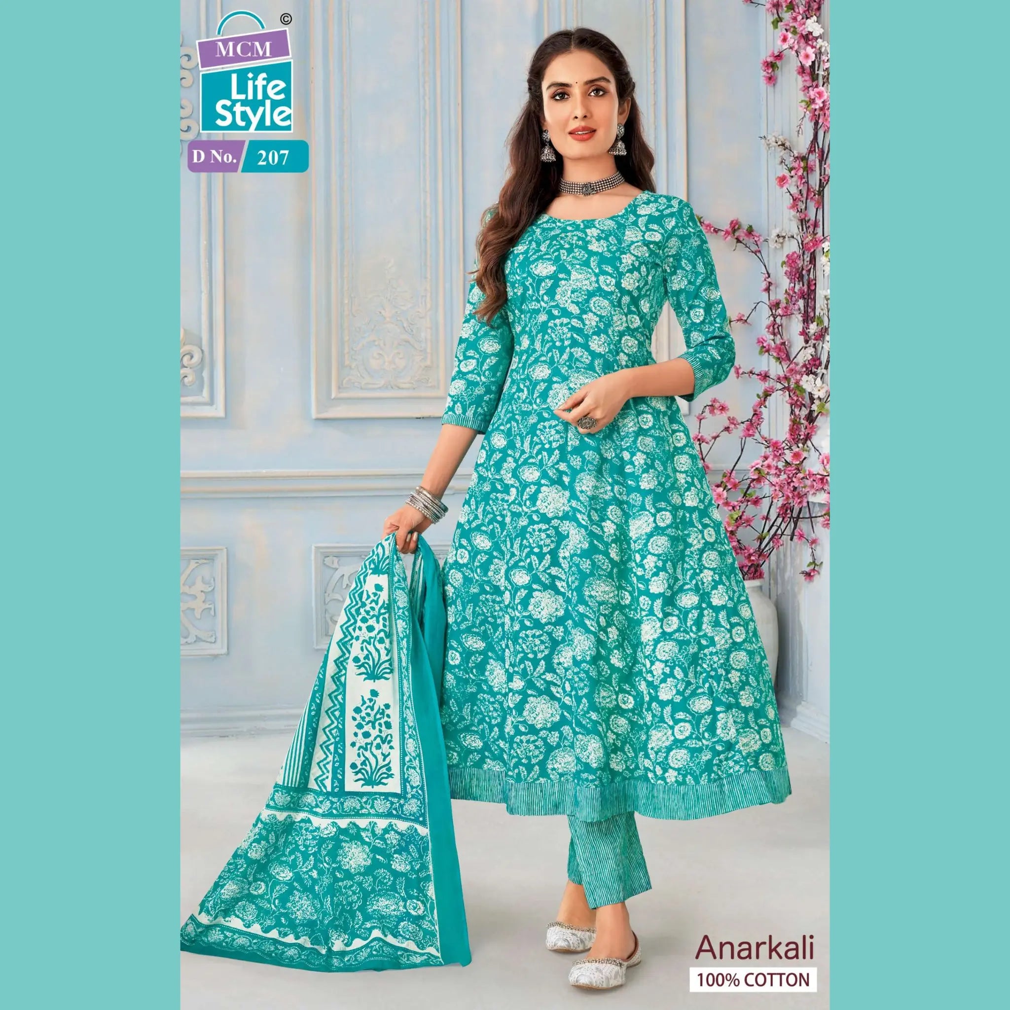 MCM Anarkali Pure Cotton Readymade Salwar 207 Main image