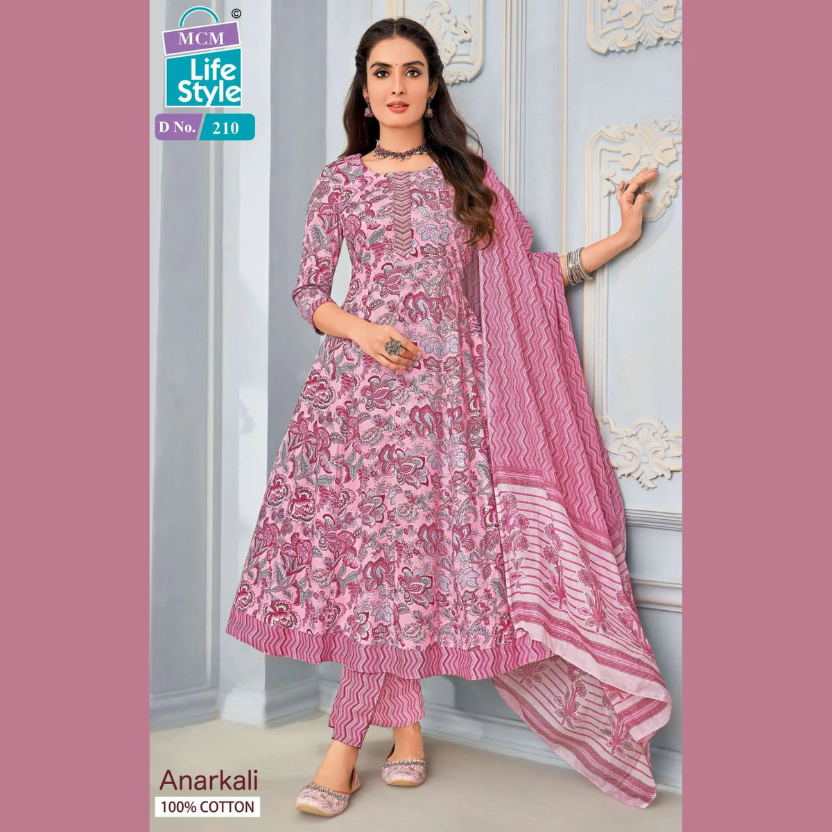 MCM Anarkali Pure Cotton Readymade Salwar 210 Main image