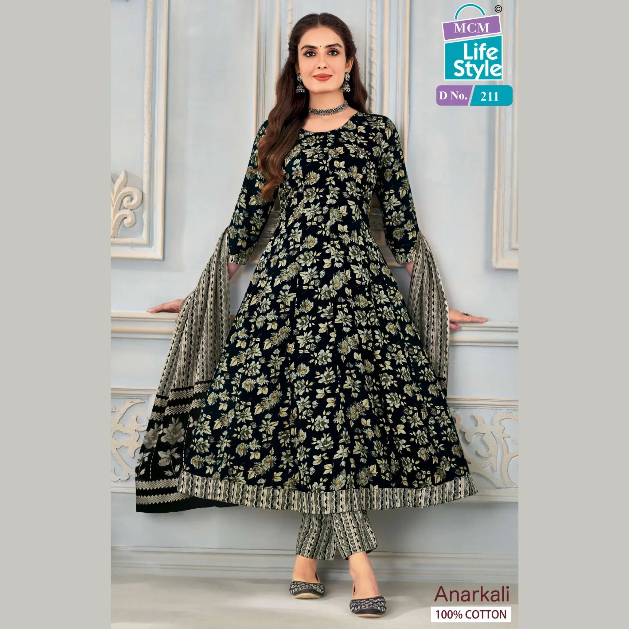 MCM Anarkali Pure Cotton Readymade Salwar 211 Main image