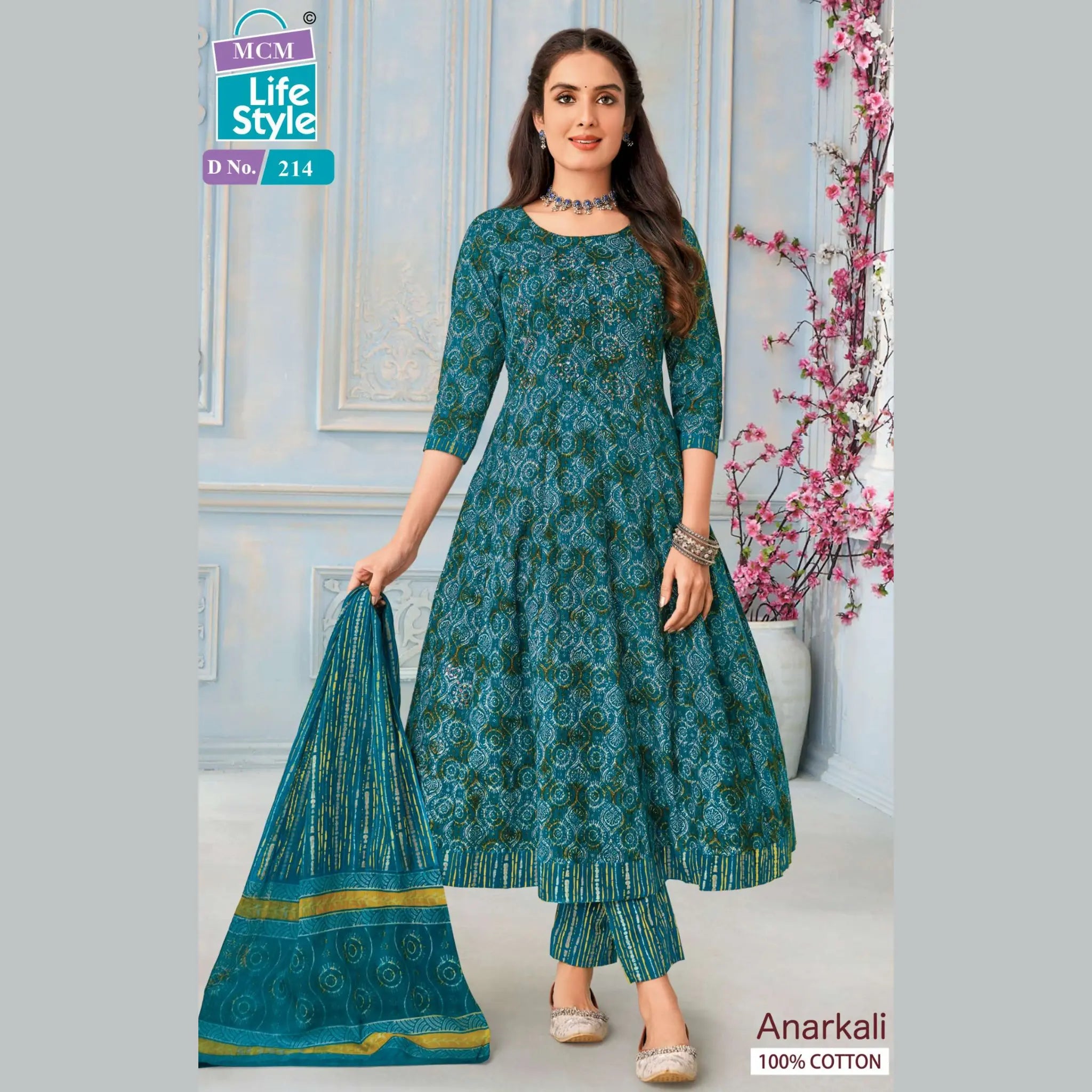 MCM Anarkali Pure Cotton Readymade Salwar 214 Main image