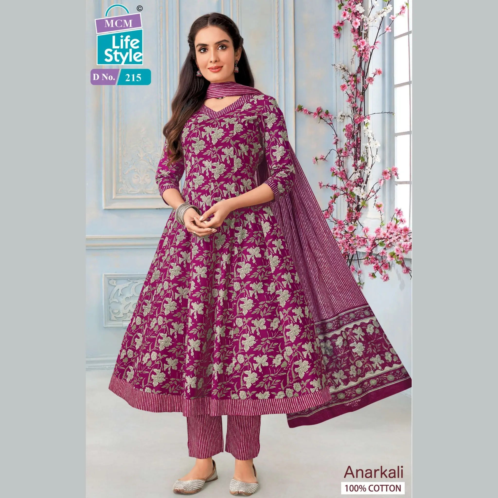 MCM Anarkali Pure Cotton Readymade Salwar 215 Main image