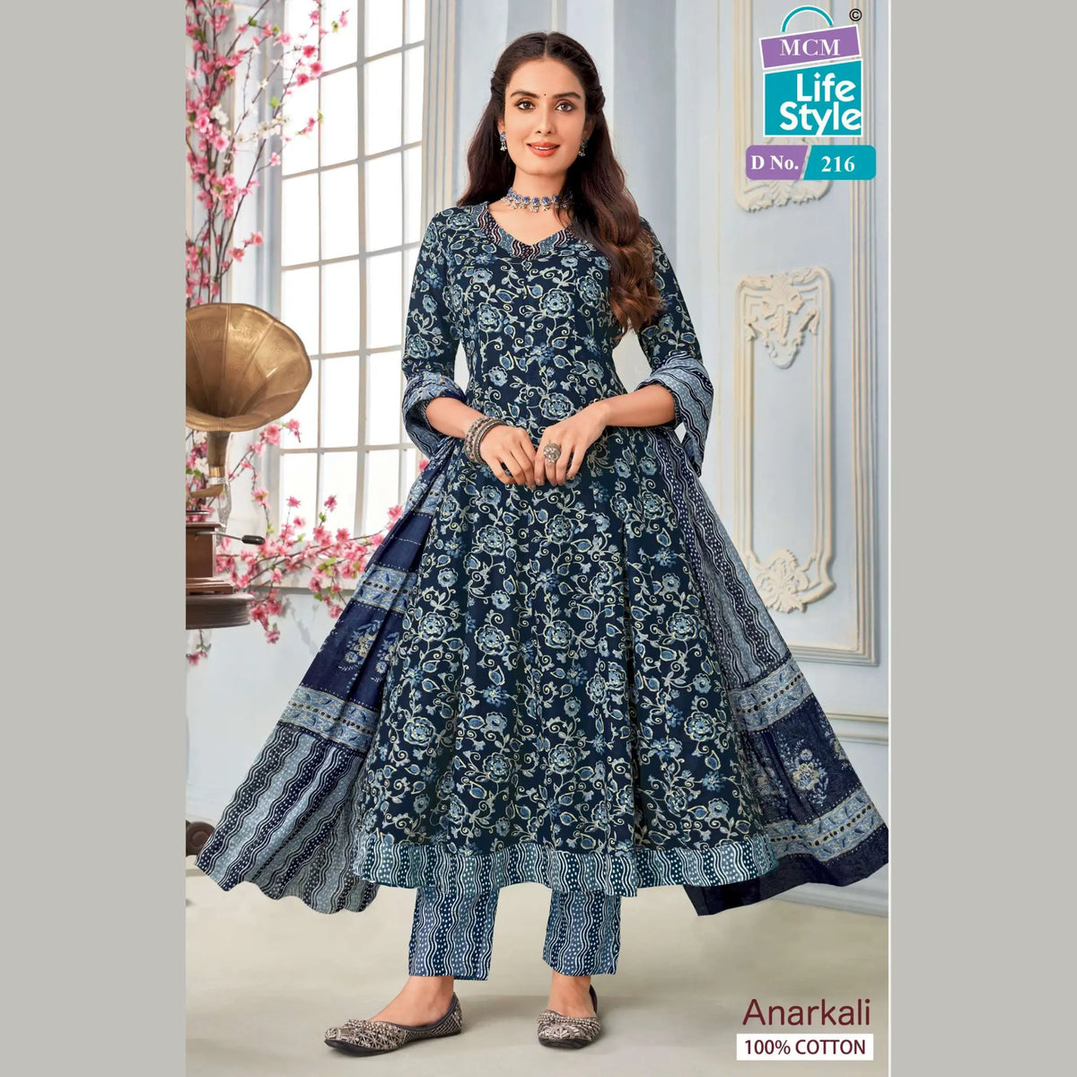 MCM Anarkali Pure Cotton Readymade Salwar 216 Main image