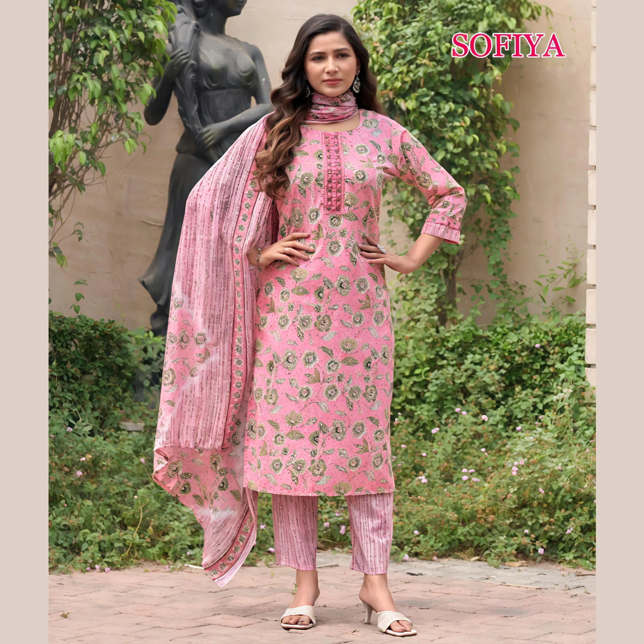 Mystic 9 Sofiya Volume 2 Design Number 2001 Cambric Cotton Kurti Set Main image