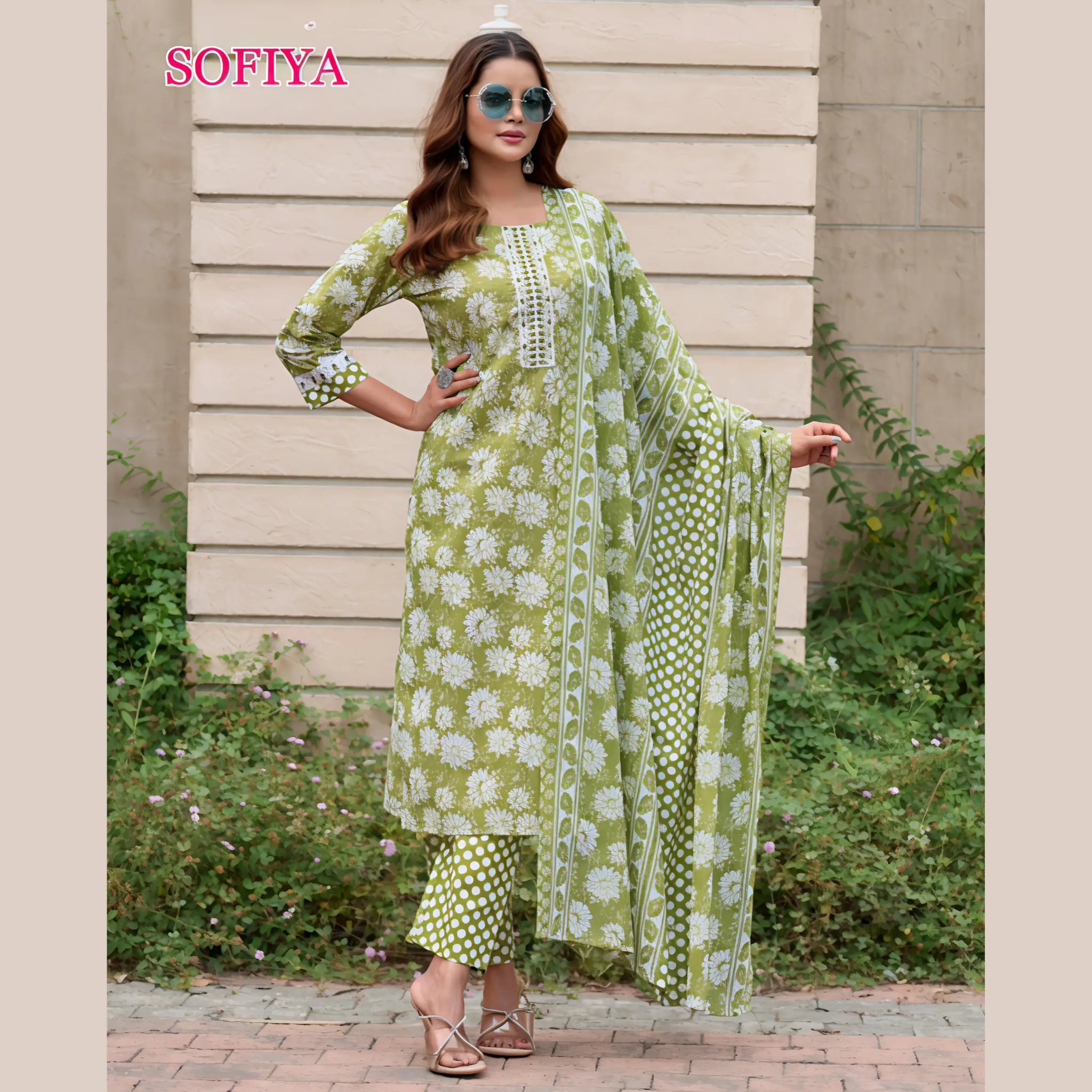Mystic 9 Sofiya Volume 2 Design Number 2002 Cambric Cotton Kurti Set Main image