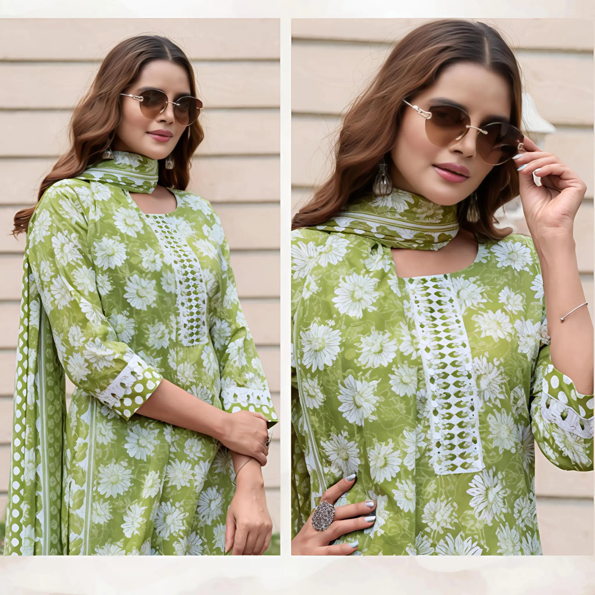 Mystic 9 Sofiya Volume 2 Design Number 2002 Cambric Cotton Kurti Set