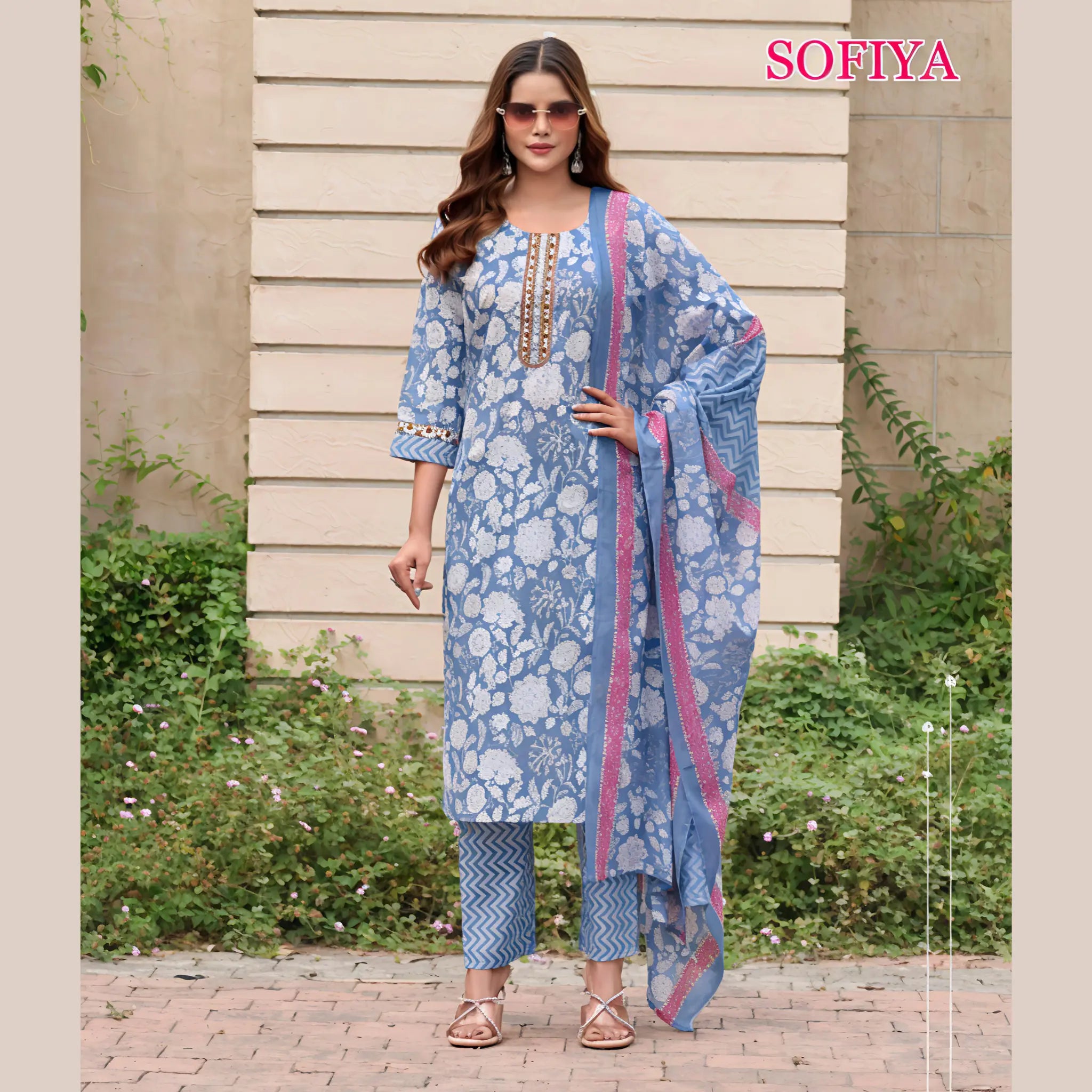 Mystic 9 Sofiya Volume 2 Design Number 2003 Cambric Cotton Kurti Set Main image
