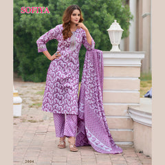 Mystic 9 Sofiya Volume 2 Design Number 2004 Cambric Cotton Kurti Set