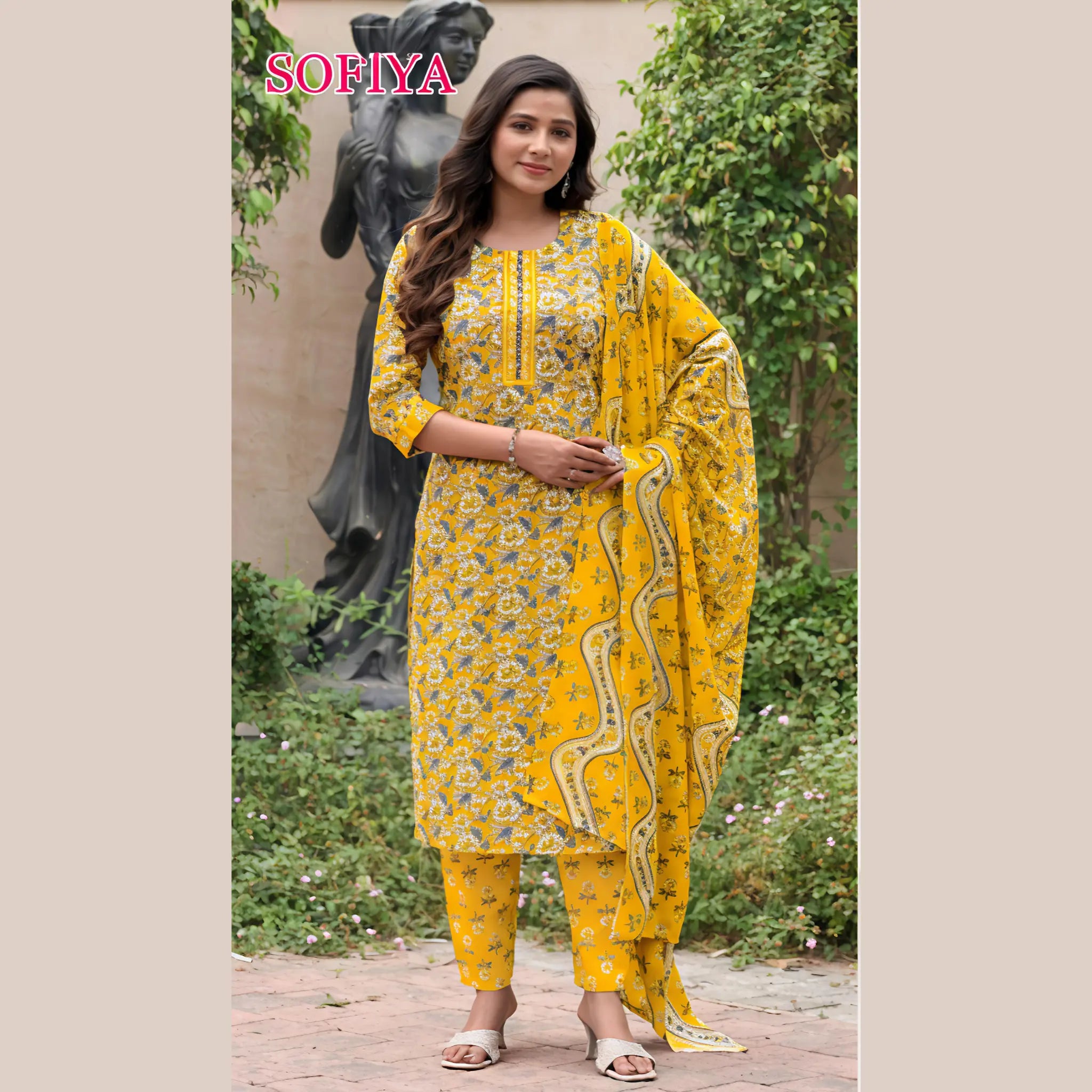 Mystic 9 Sofiya Volume 2 Design Number 2006 Cambric Cotton Kurti Set