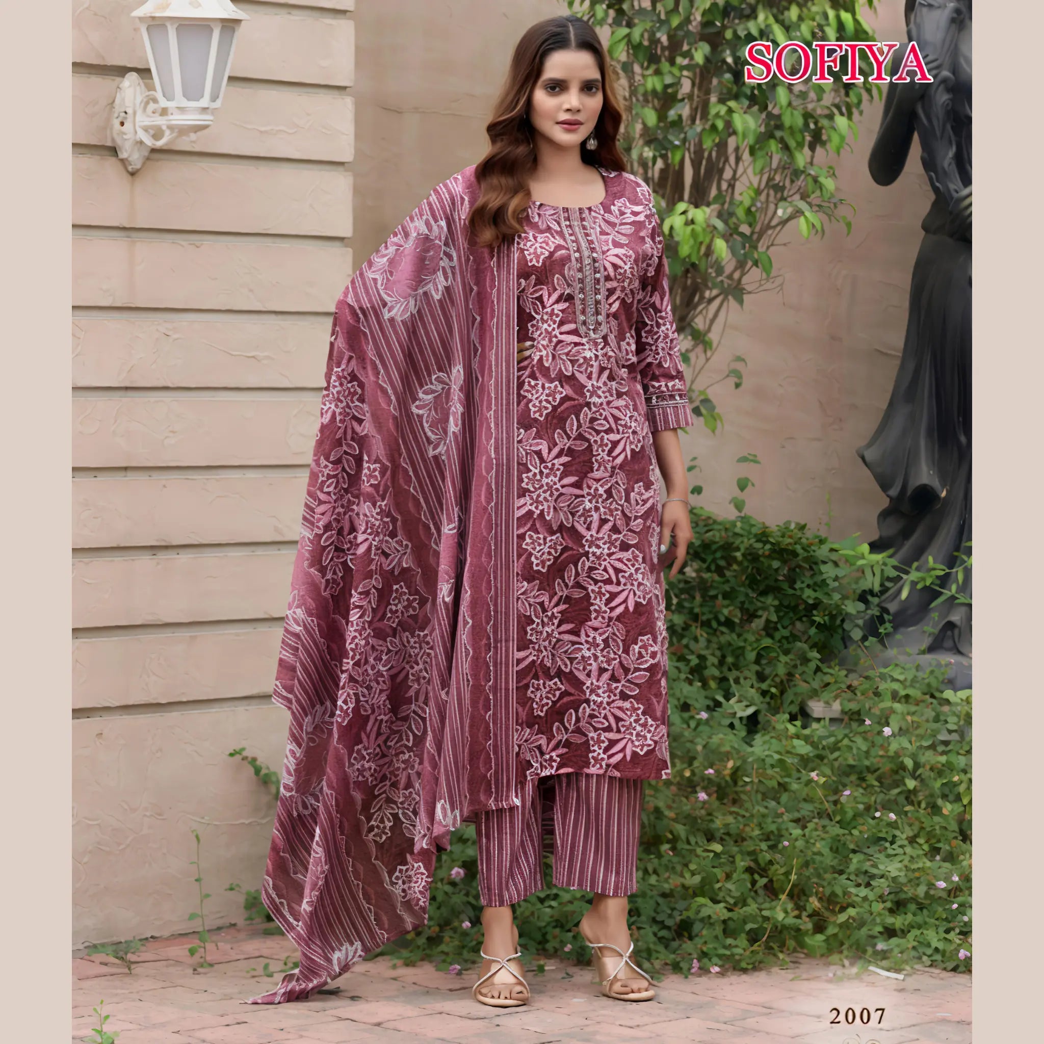 Mystic 9 Sofiya Volume 2 Design Number 2007 Cambric Cotton Kurti Set Main image