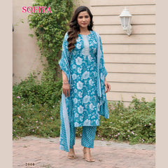 Mystic 9 Sofiya Volume 2 Design Number 2008 Cambric Cotton Kurti Set