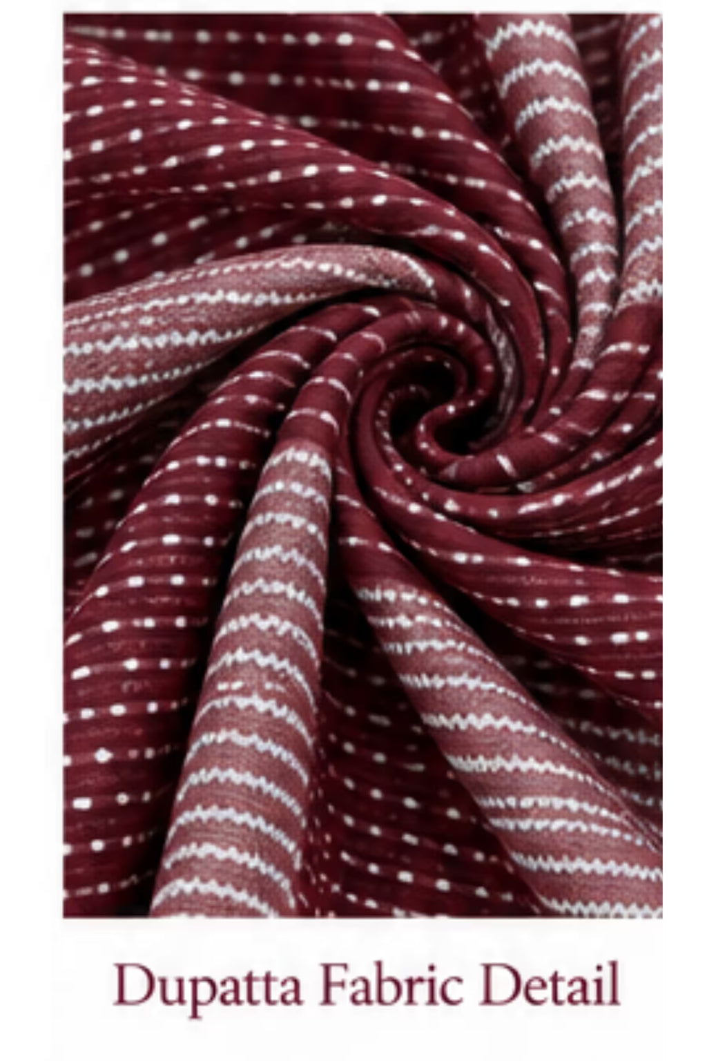 Dupatta Fabric Detail - Maroon Cotton Handloom Straight Kurta Pant Set with Dupatta | Bavis Clothing