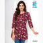 MCM Kashvi Maroon Floral Print Short Tops
