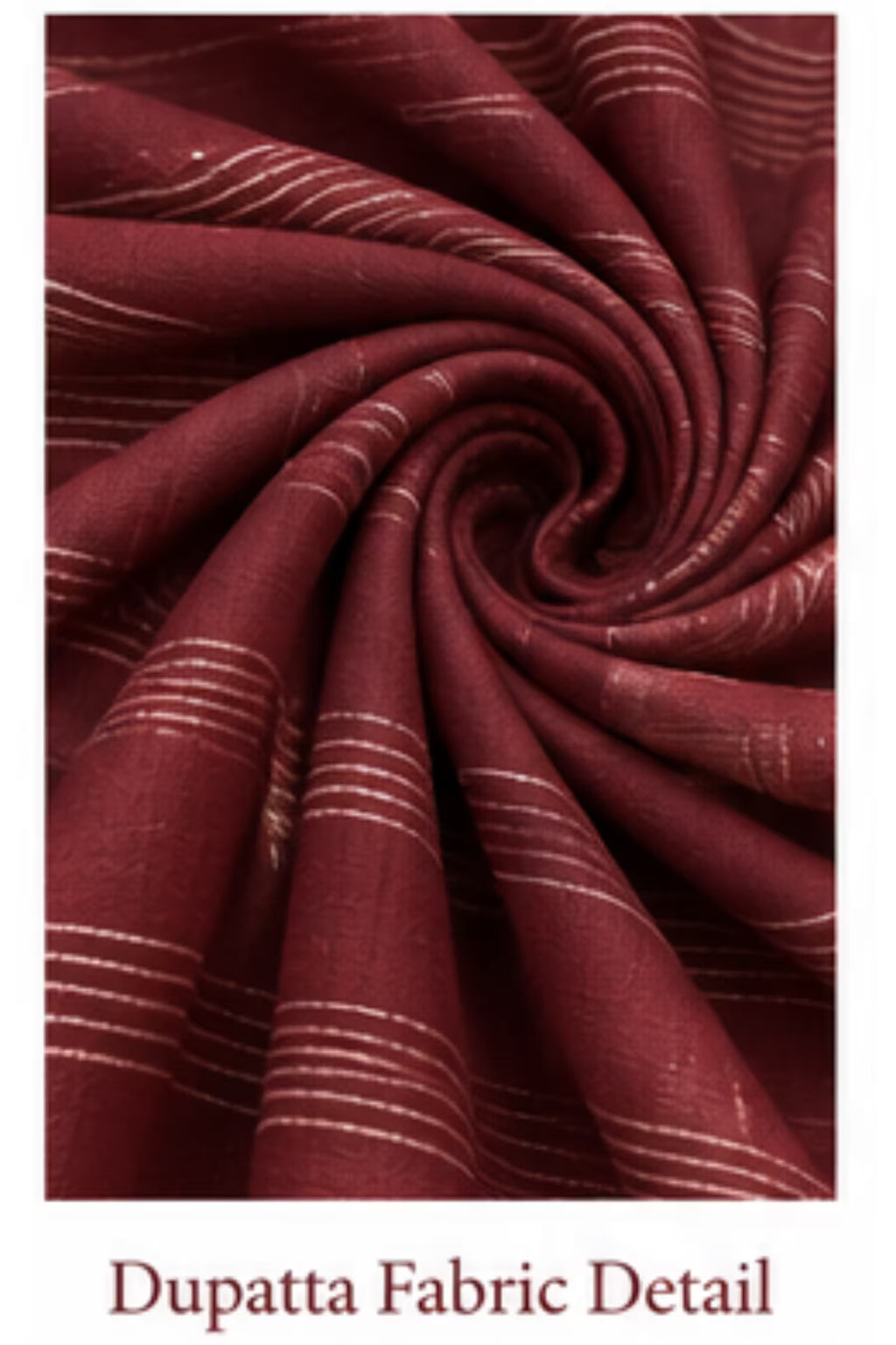 Dupatta Fabric Detail - Maroon Paisley Printed Kurta Pant Dupatta Set for Women | Bavis Clothing