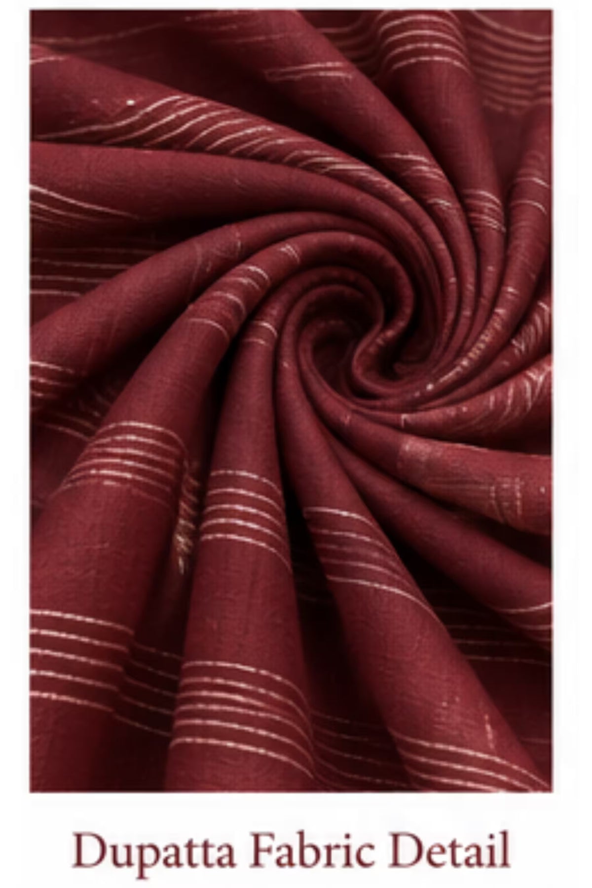 Dupatta Fabric Detail - Maroon Paisley Printed Kurta Pant Dupatta Set for Women | Bavis Clothing
