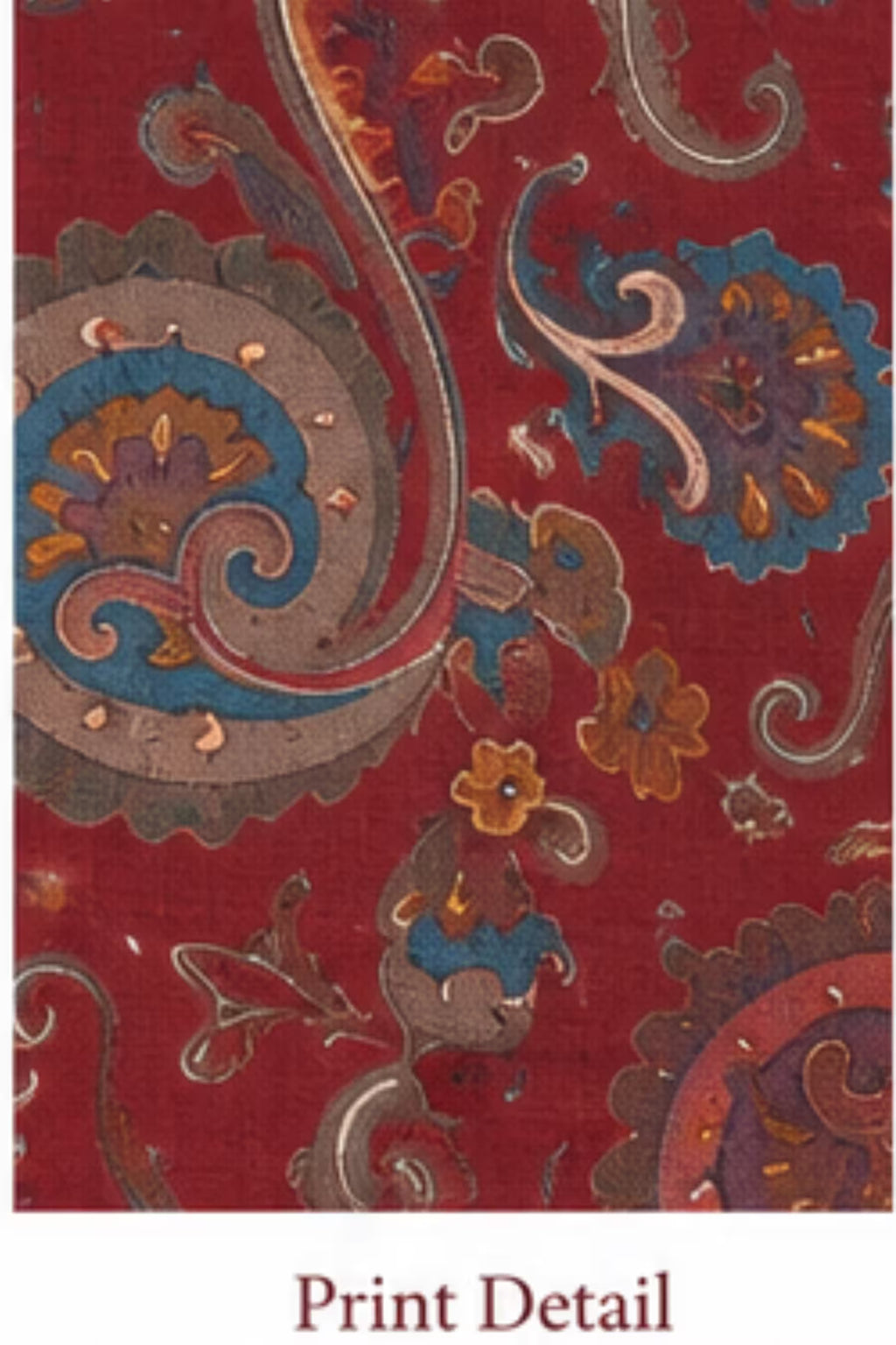 Print Detail - Maroon Paisley Printed Kurta Pant Dupatta Set for Women | Bavis Clothing