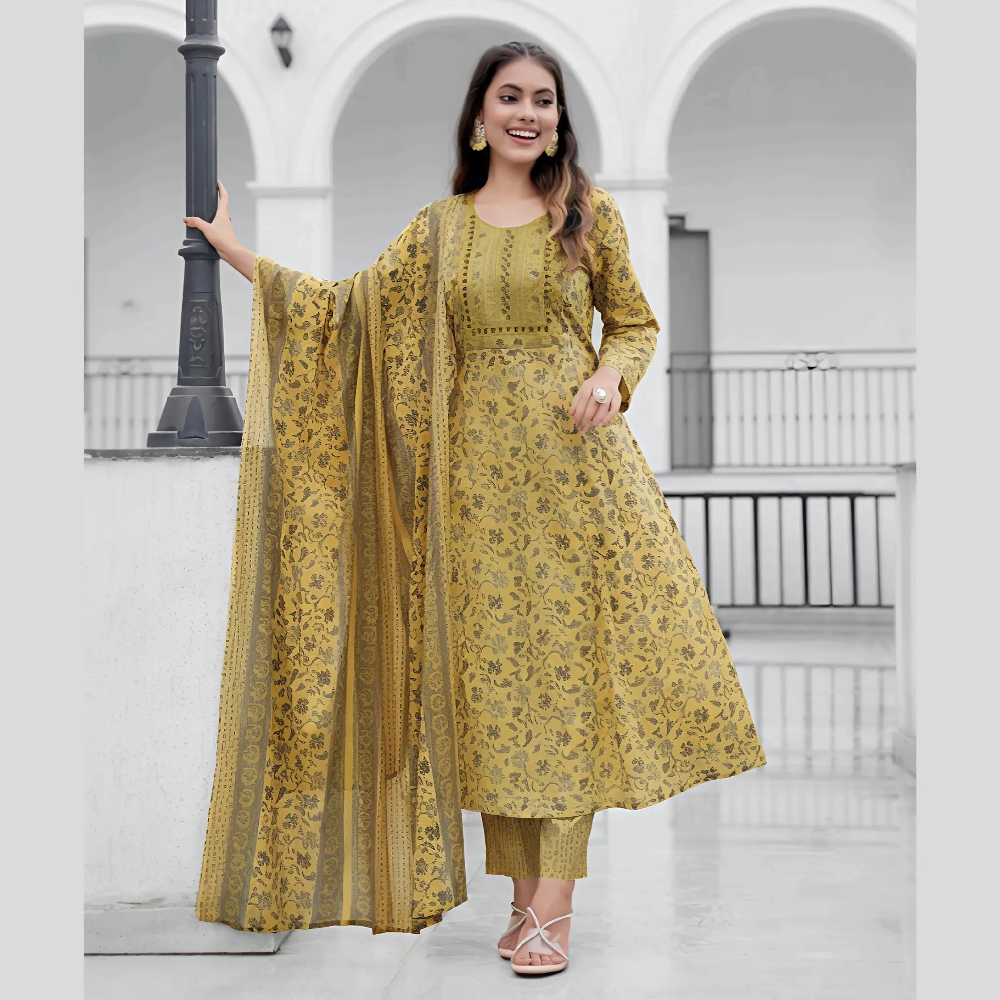 Mystic 9 Cotton Anarkali Suit - ROOP1004 Main image