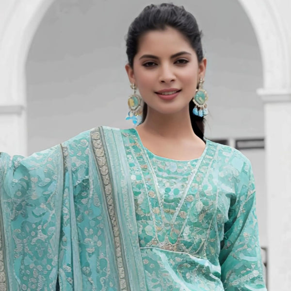 Mystic 9 Cotton Anarkali Suit - ROOP1005