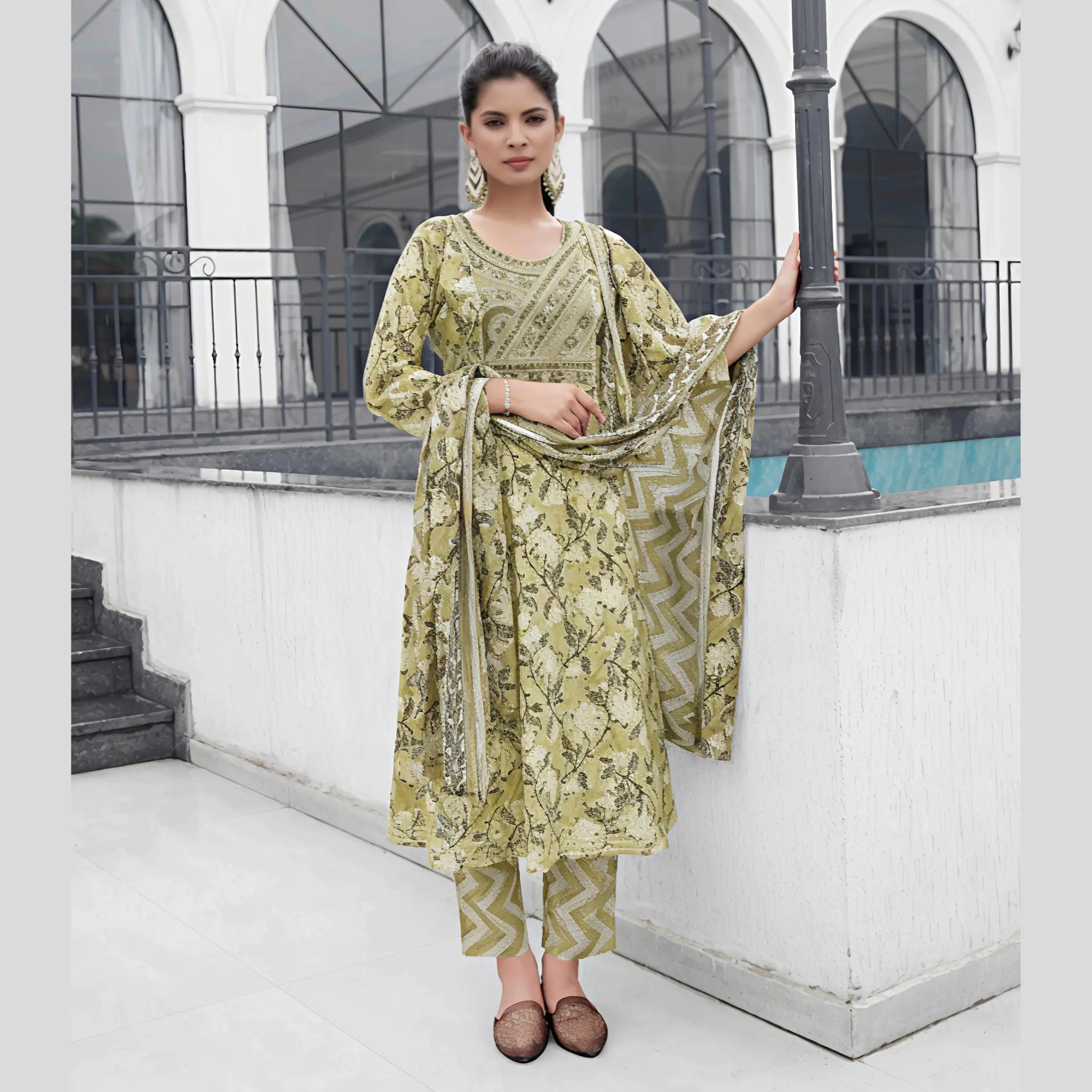 Mystic 9 Cotton Anarkali Suit - ROOP1006 Main image