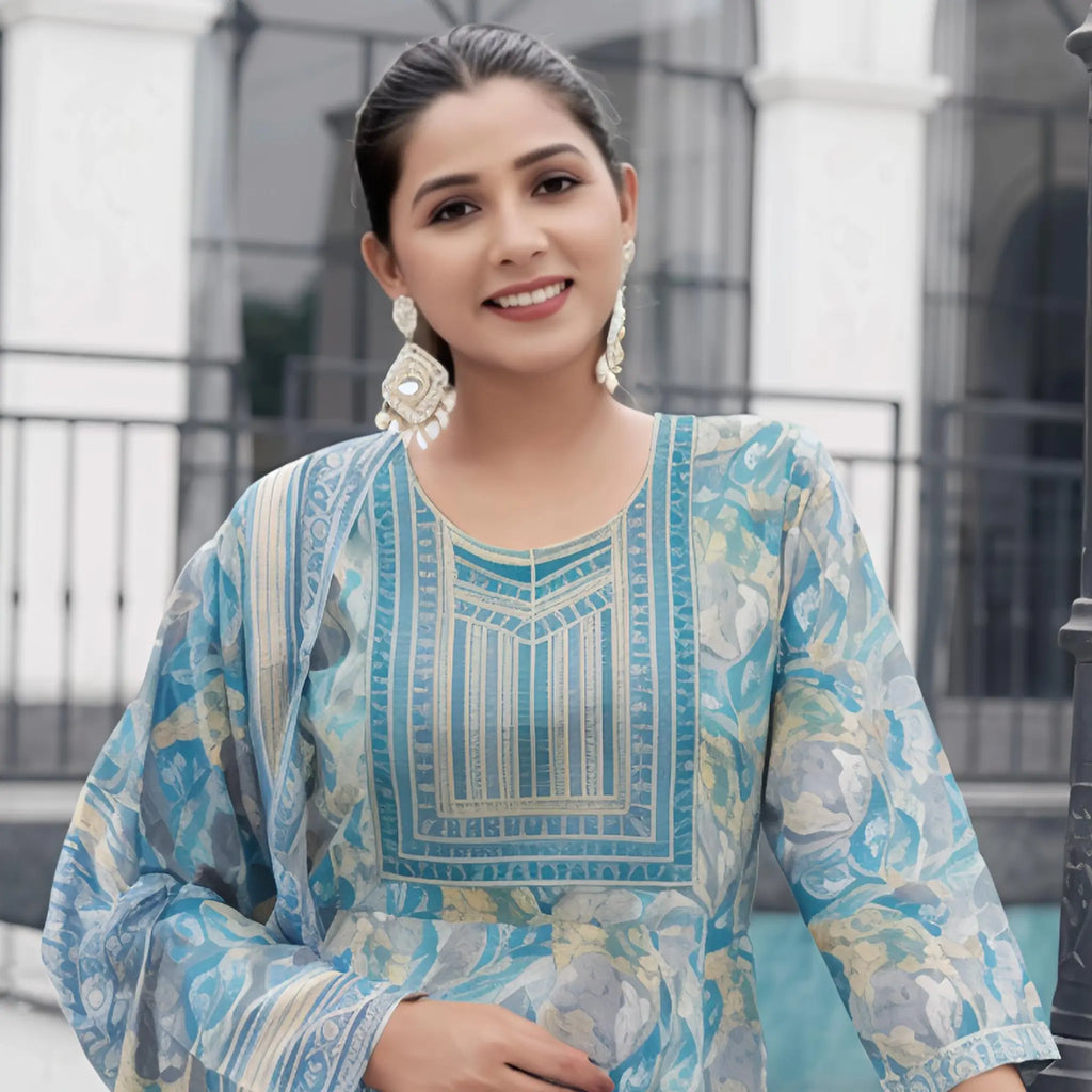 Mystic 9 Cotton Anarkali Suit - ROOP1007