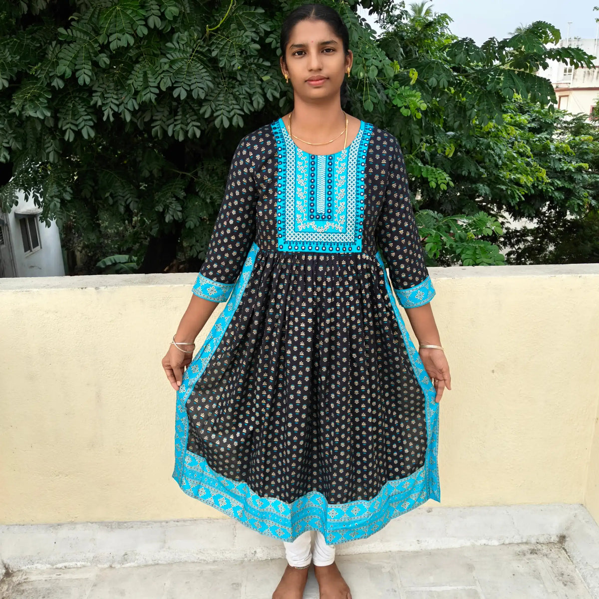 Navy Blue Nayra Cut Kurti 234B Main image